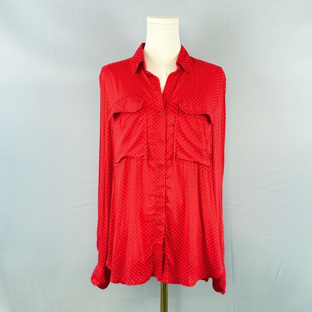 Love Tree Red Polka Dot Blouse